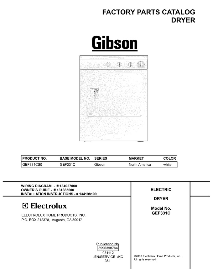 Diagram for GEF331CS0