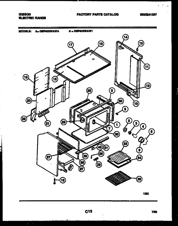 Diagram for GEF400WAW1