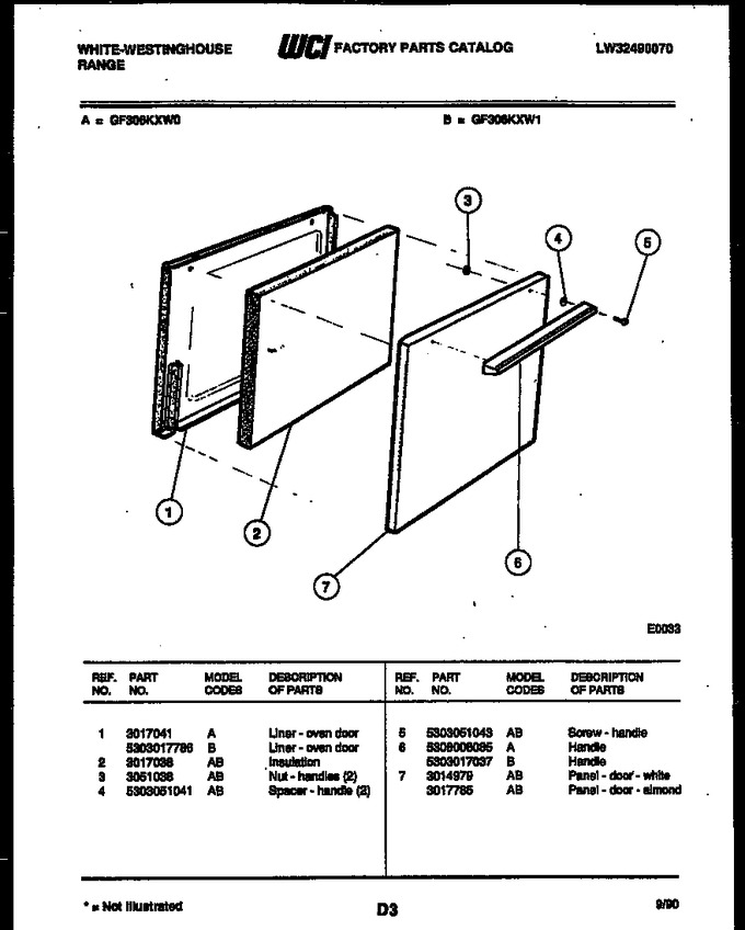 Diagram for GF306KXW1