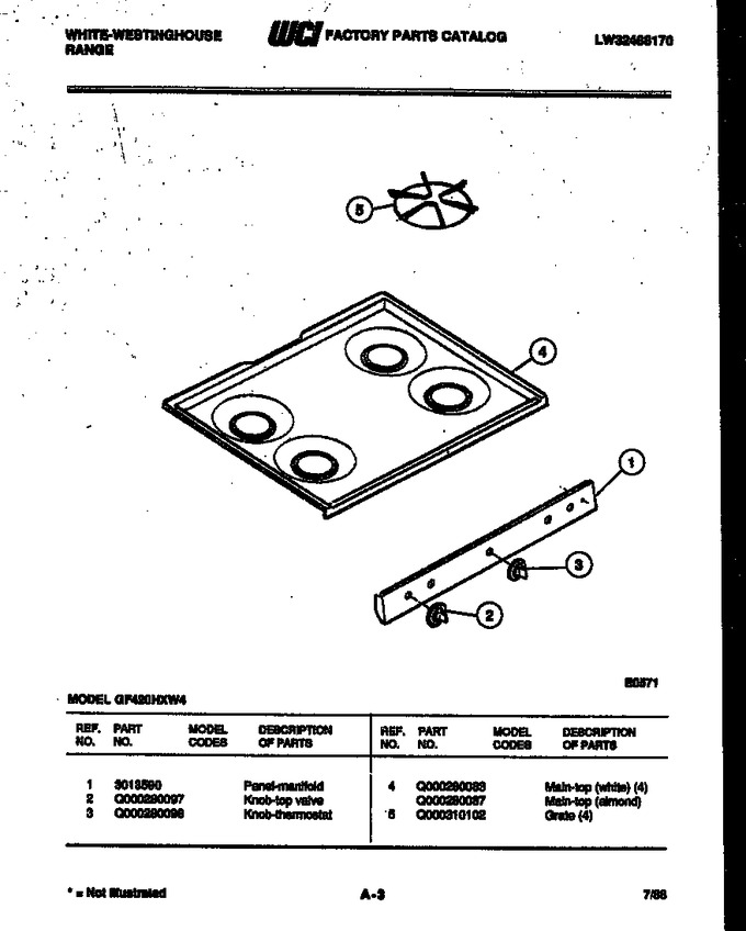 Diagram for GF420HXW4
