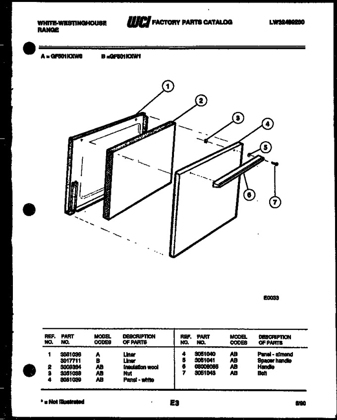 Diagram for GF501KXW1
