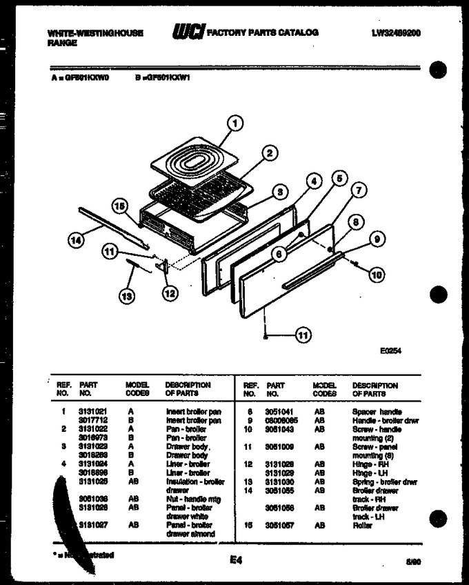 Diagram for GF501KXW1