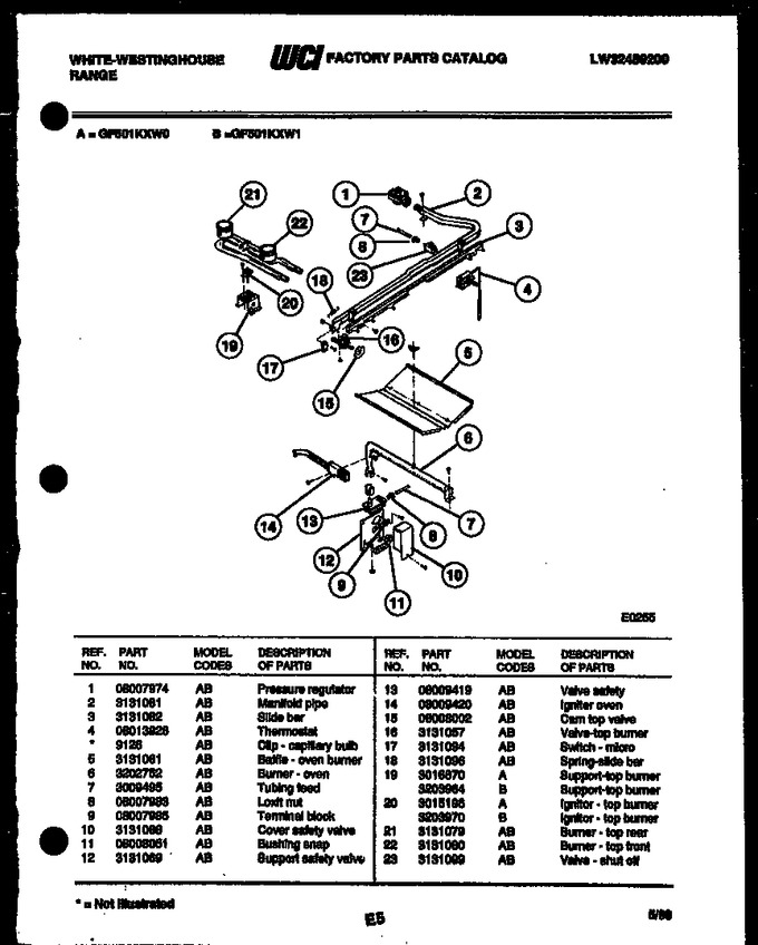 Diagram for GF501KXW1