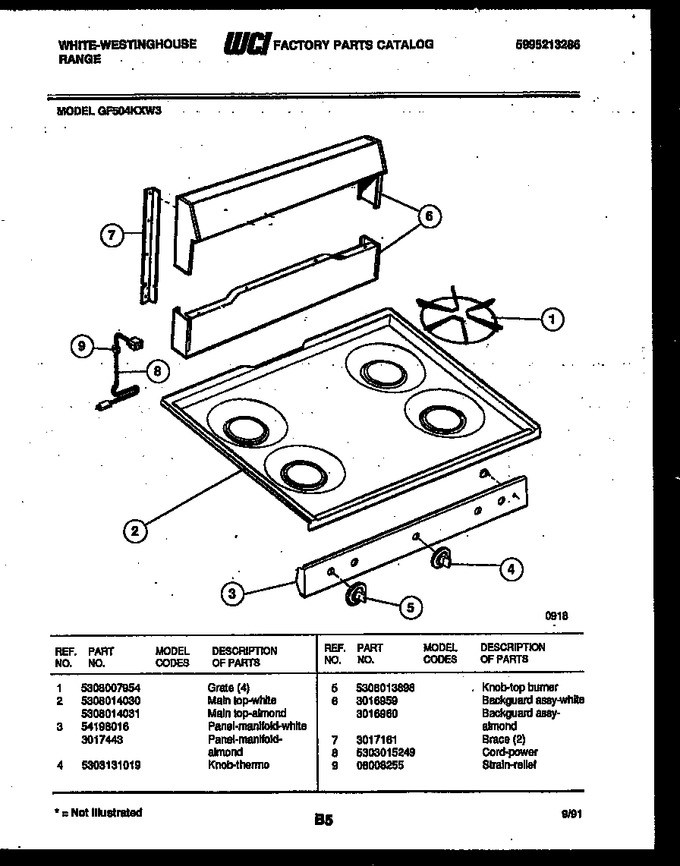 Diagram for GF504KXW3