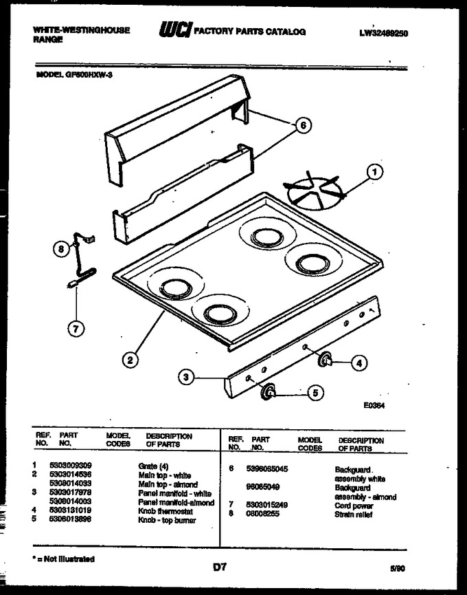 Diagram for GF600HXW3