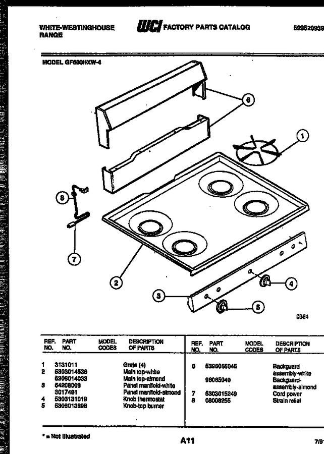 Diagram for GF600HXW4