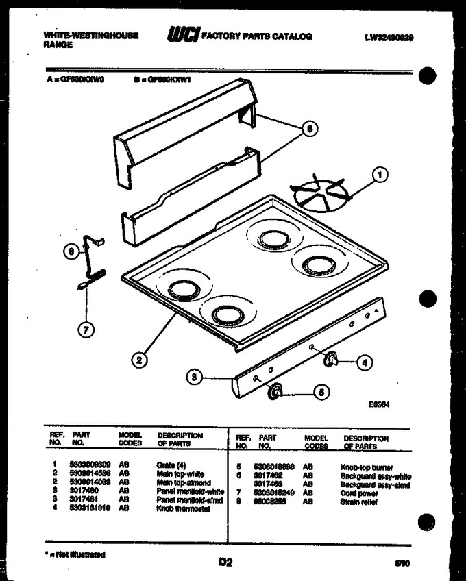 Diagram for GF600KXW0