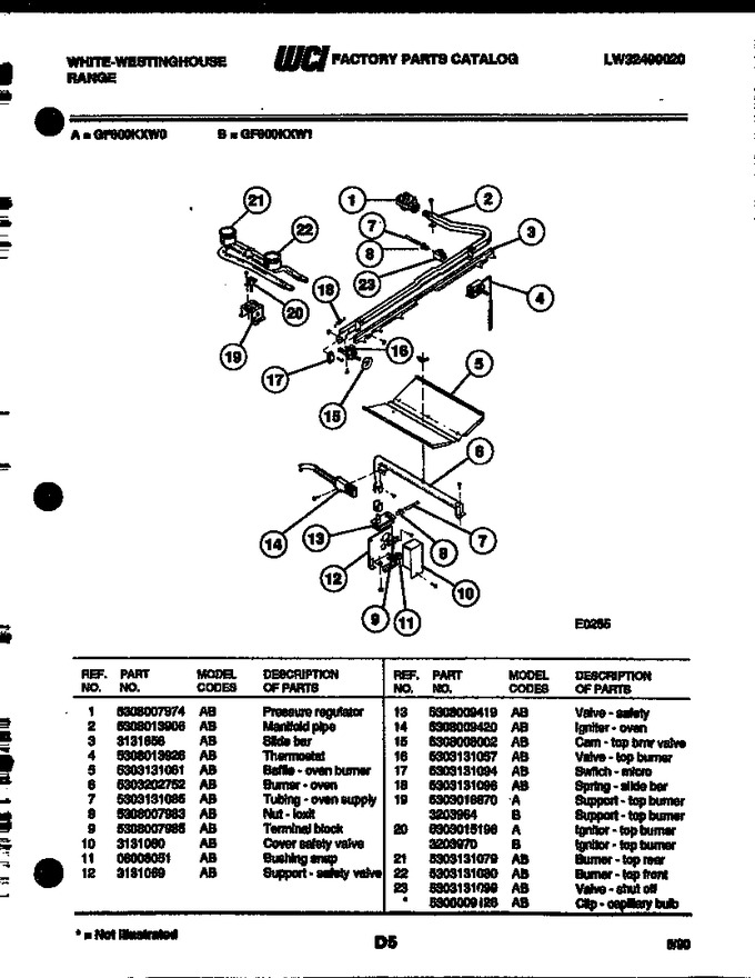 Diagram for GF600KXW1