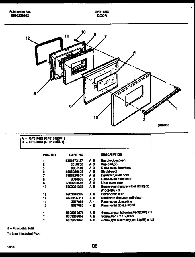 Diagram for GF610RXD1