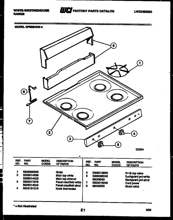 Diagram for GF620HXW4