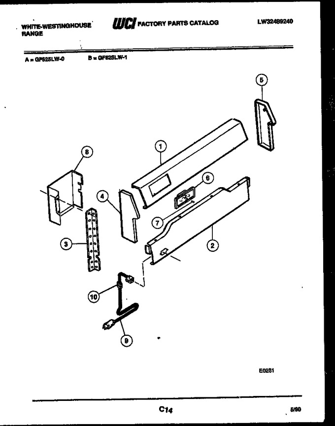Diagram for GF625LW0