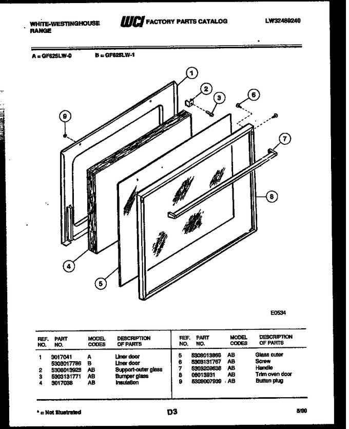 Diagram for GF625LW0