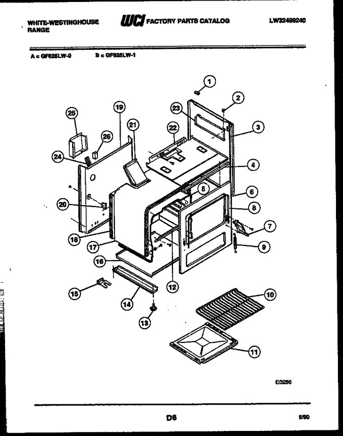 Diagram for GF625LW0