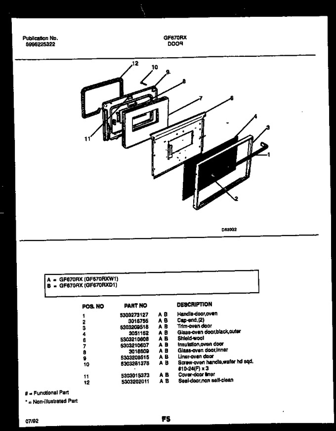 Diagram for GF670RXW1