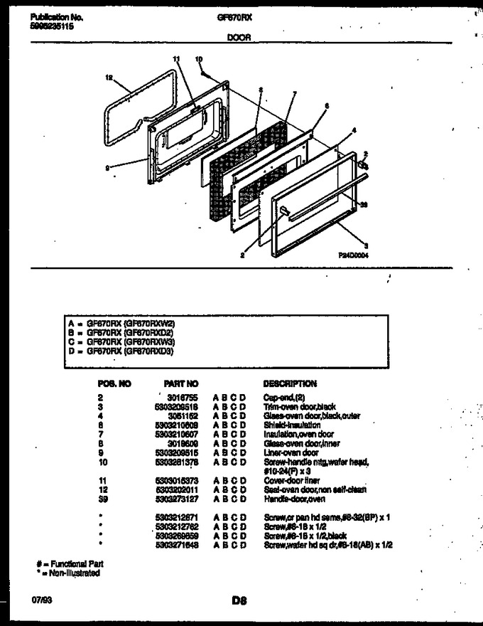 Diagram for GF670RXW2