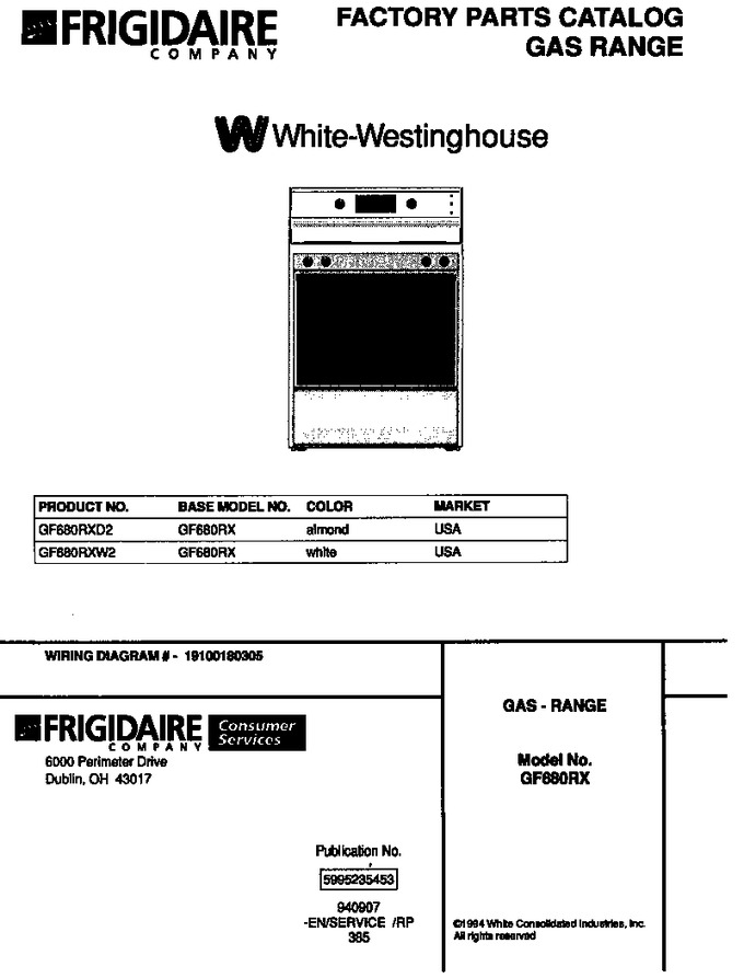 Diagram for GF680RXW2