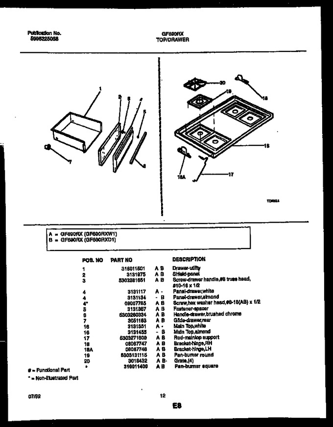 Diagram for GF690RXW1