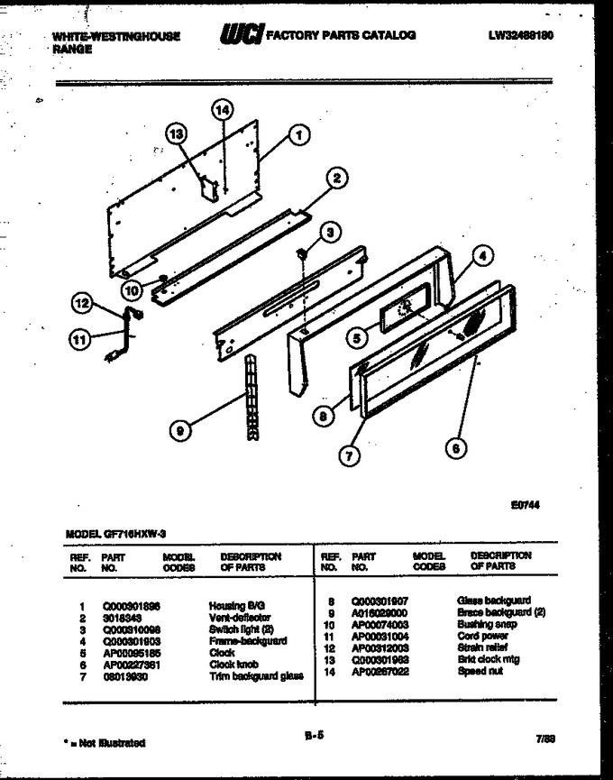 Diagram for GF716HXW3