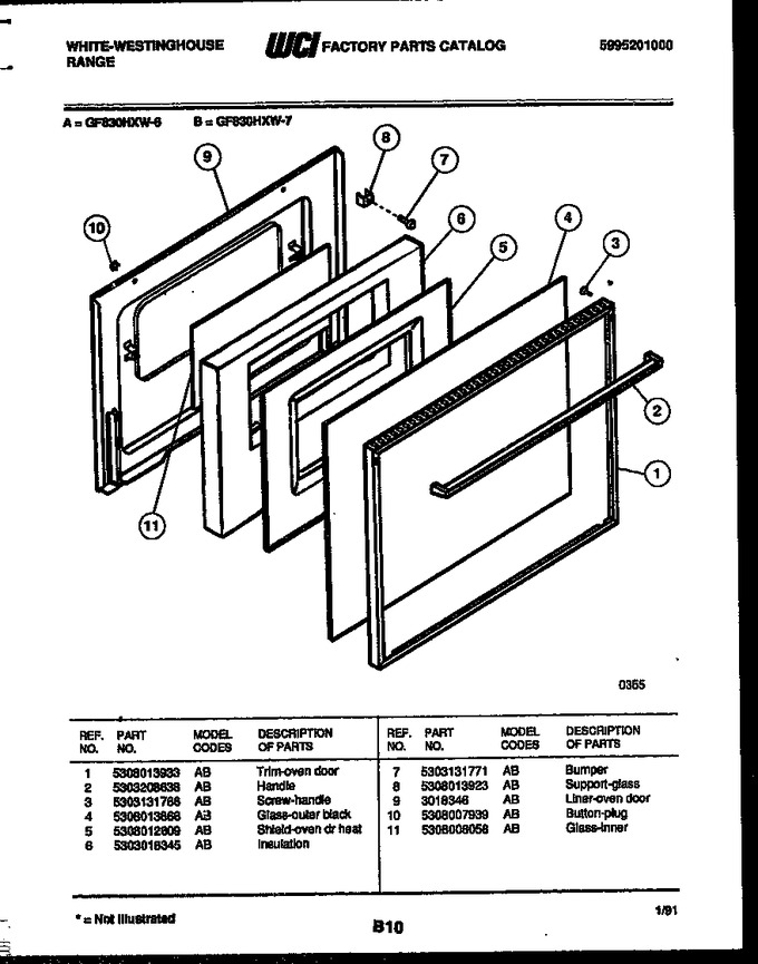 Diagram for GF830HXW6