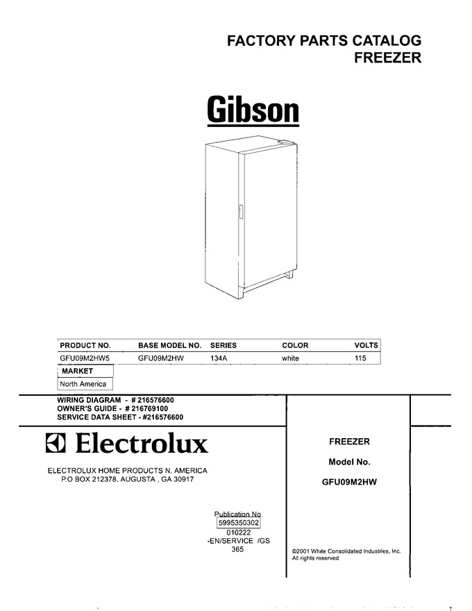 Diagram for GFU09M2HW5