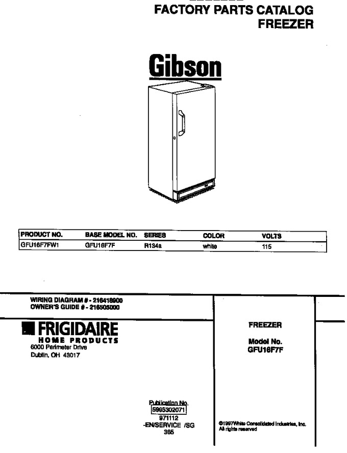Diagram for GFU16F7FW1