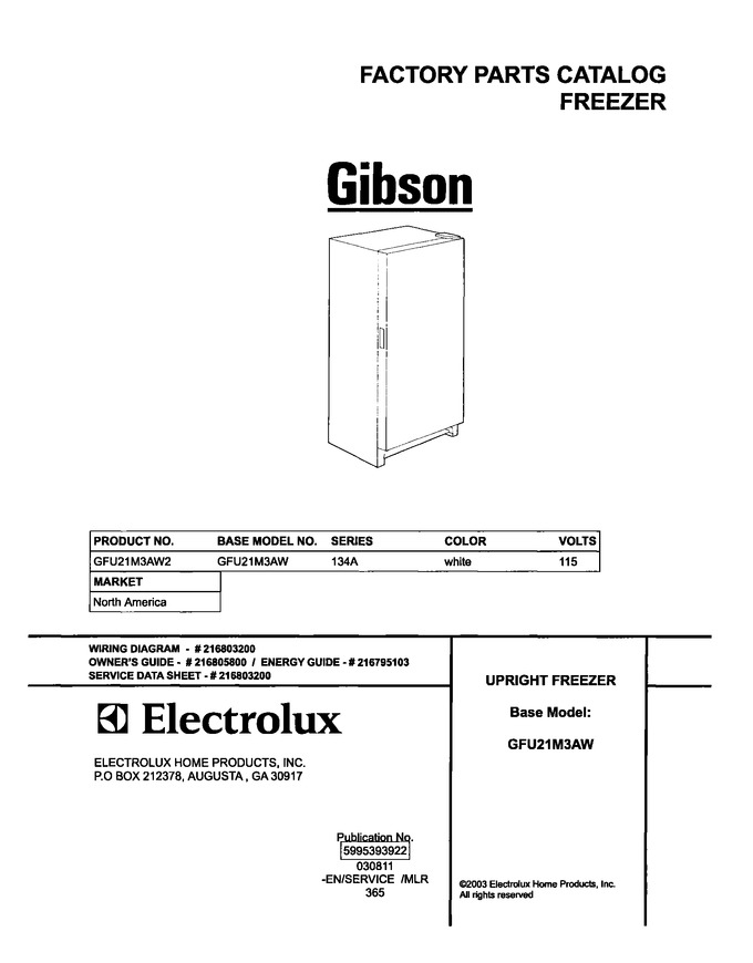 Diagram for GFU21M3AW2