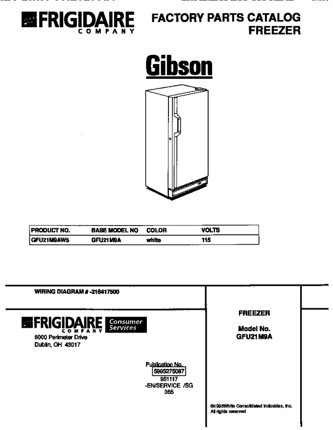 Diagram for GFU21M9AW5