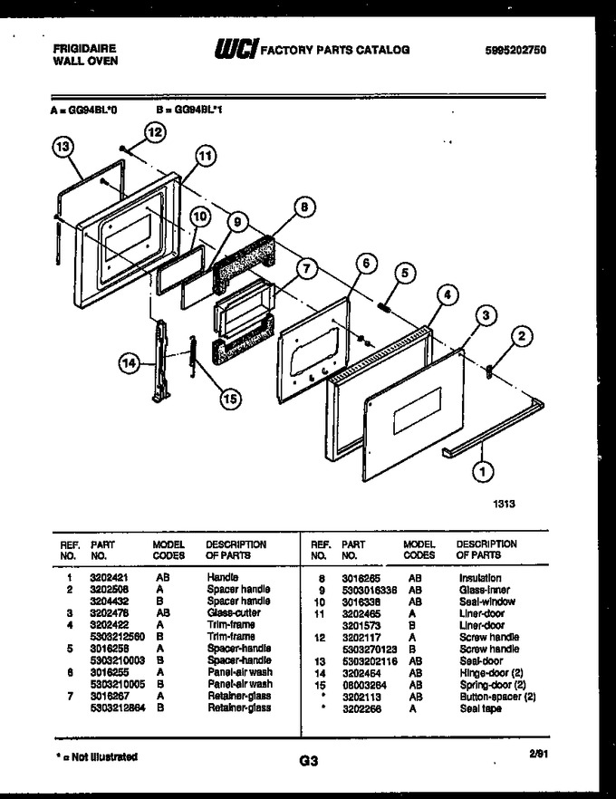 Diagram for GG94BLW0