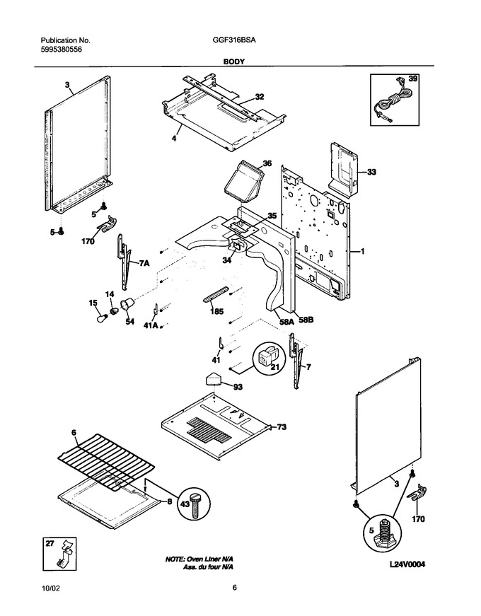 Diagram for GGF316BSA