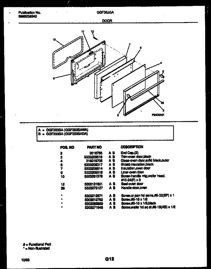 Diagram for GGF353SAWA