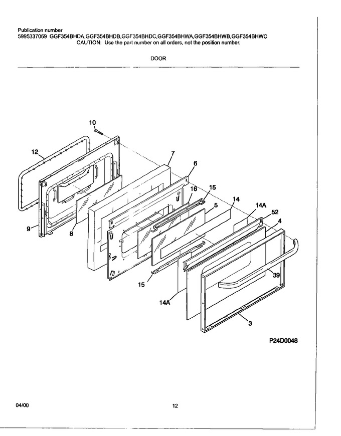 Diagram for GGF354BHWC