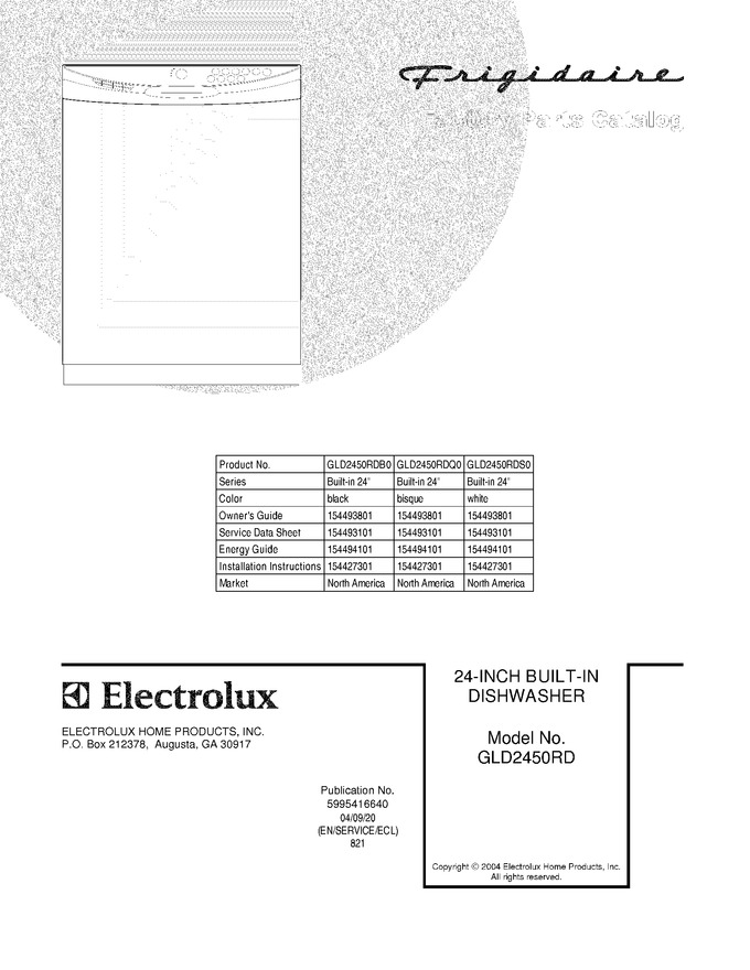 Diagram for GLD2450RDB0