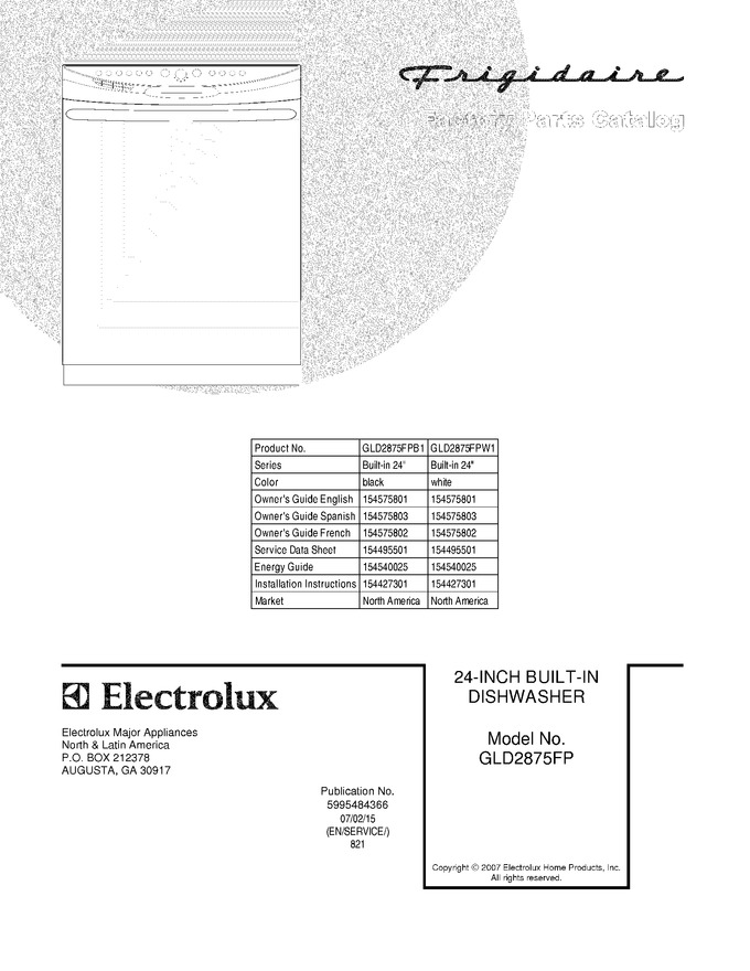 Diagram for GLD2875FPW1