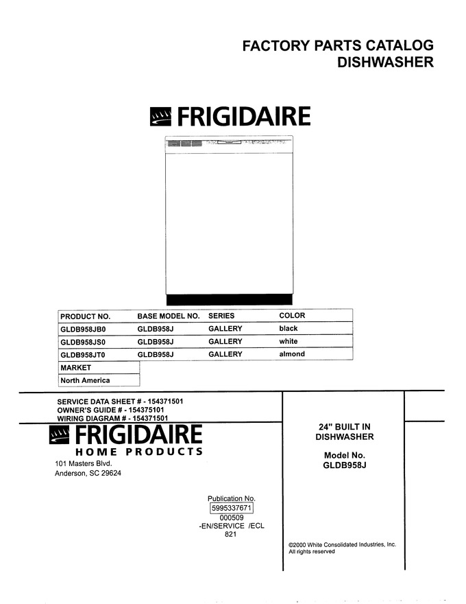 Diagram for GLDB958JB0