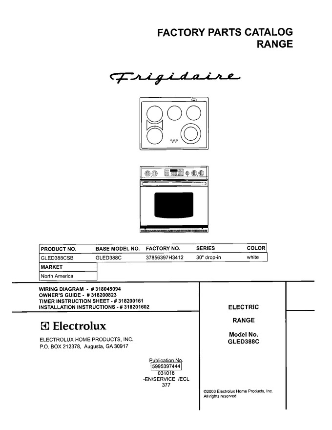 Diagram for GLED388CSB