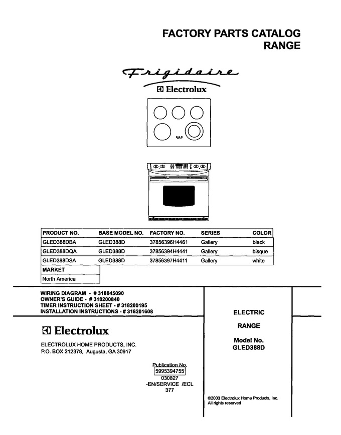 Diagram for GLED388DQA