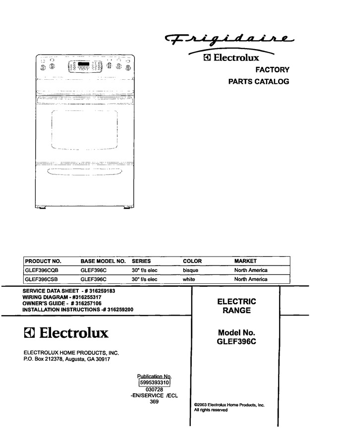 Diagram for GLEF396CSB