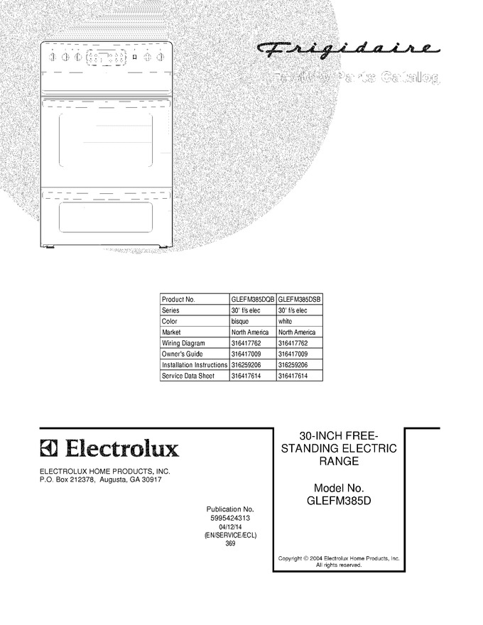 Diagram for GLEFM385DSB