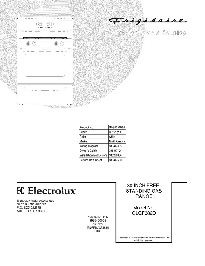 Diagram for GLGF382DSE