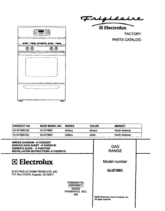 Diagram for GLGF388CSA