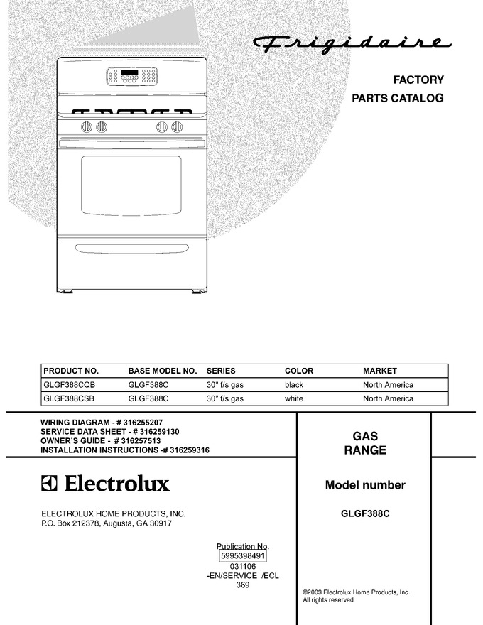 Diagram for GLGF388CSB
