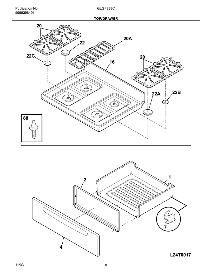 Diagram for GLGF388CSB