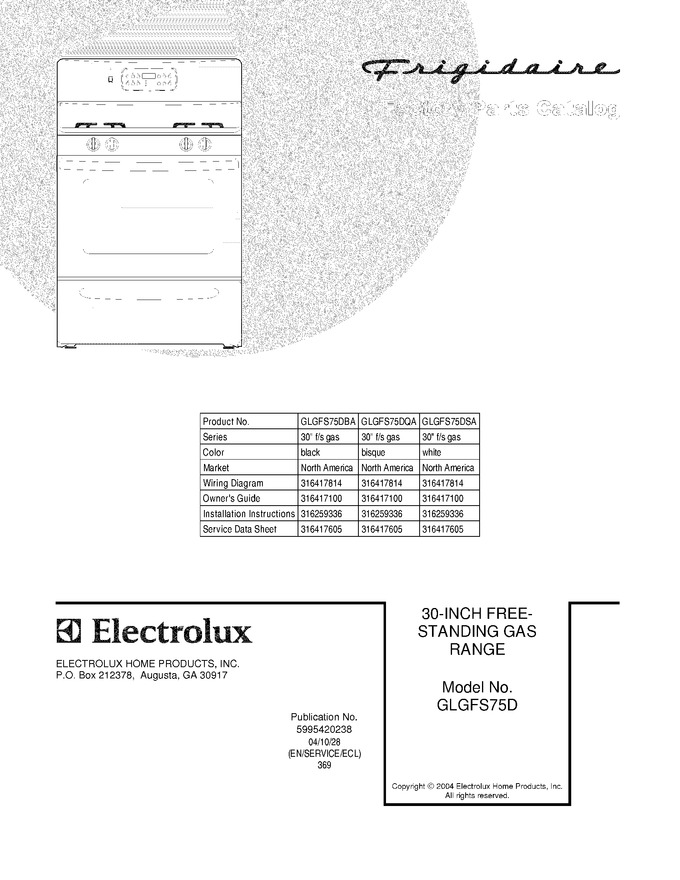 Diagram for GLGFS75DQA