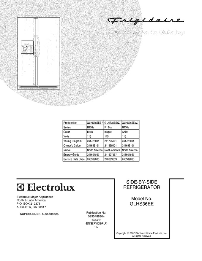 Diagram for GLHS36EEW7