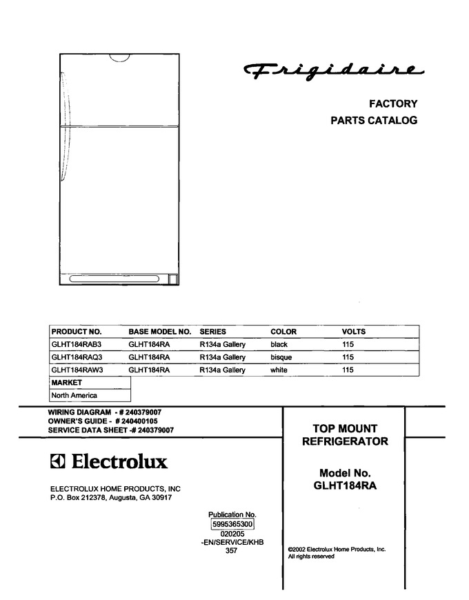 Diagram for GLHT184RAW3