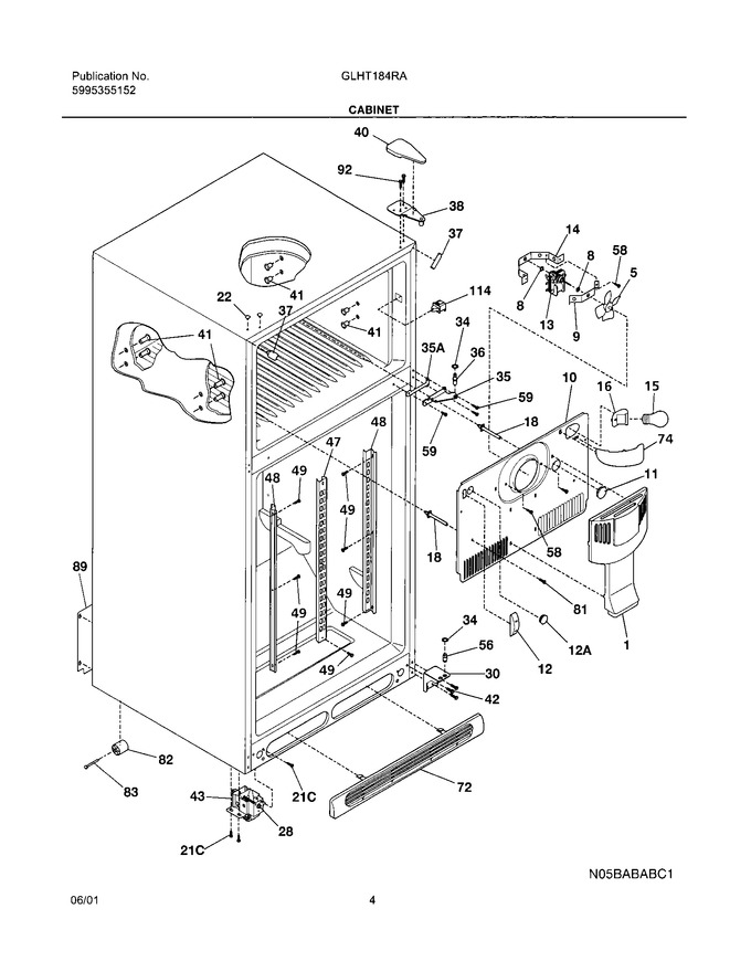 Diagram for GLHT184RAQ0