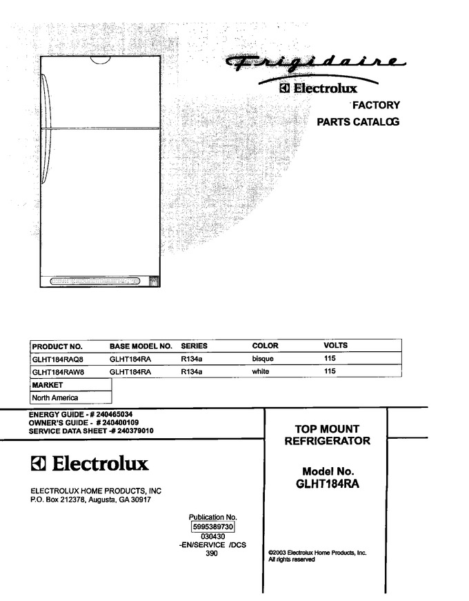 Diagram for GLHT184RAW8