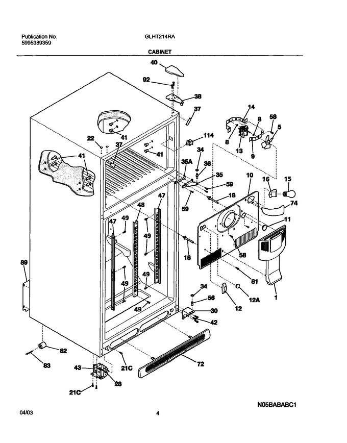 Diagram for GLHT214RAW4