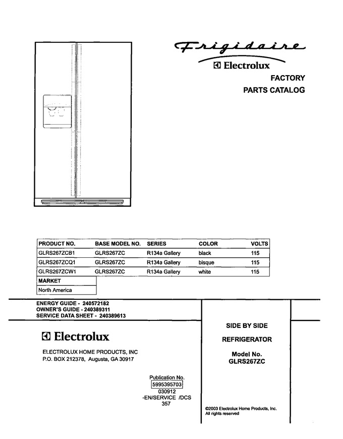 Diagram for GLRS267ZCW1