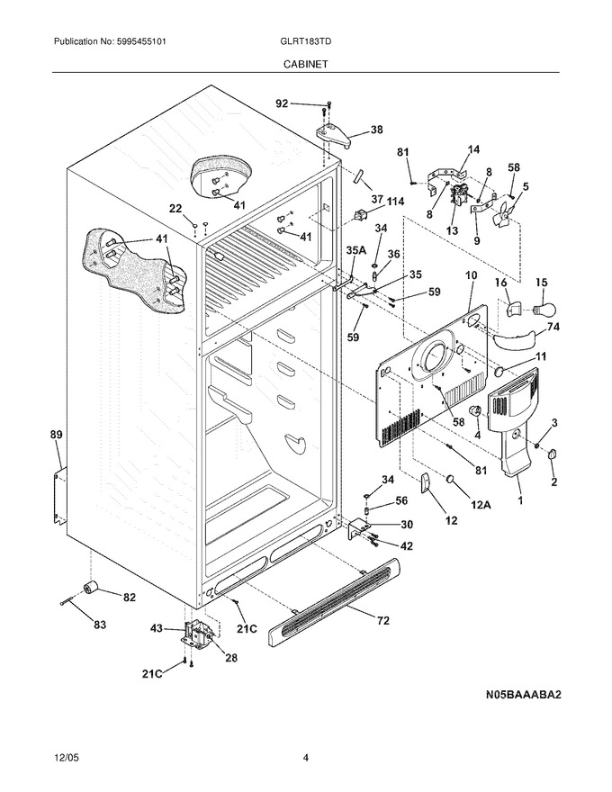 Diagram for GLRT183TDQE